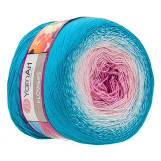 Garnkunst blomster garn 55% bomuld 45% akryl 250gr 1094yd flerfarvet bomuldsgarn regnbue h?klet garn for?r sommer 2 sport garn (294)