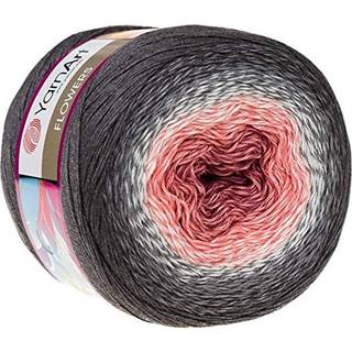 Garn kunst blomster garn 55% bomuld 45% akryl 250gr 1094yd flerfarvet bomuldsgarn regnbue h?klet garn for?r sommer 2 sport garn (279)