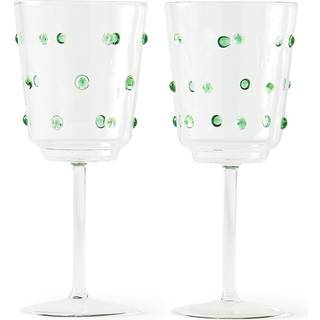 Polspotten Nob Vin 2-pak t - Vinglas Glas Grøn - 140-230-150