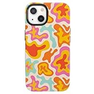 Casely iPhone 14 Plus sag | Tropisk farve Splash | Abstract Retro Girly | Kompatibel med MagSafe