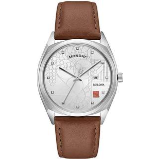 Bulova 96C138 Frank Lloyd Wright Sølvfarvet/Læder Ø39 mm