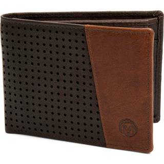 Brun & Mørkebrun Perforeret Montreal RFID-Læderpung