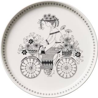 Arabia Emilia tallerken Ø19 cm Sort/Hvid