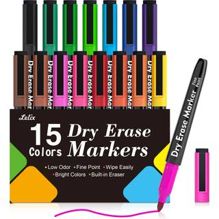 Lelix 15 farver t?rt sletningsmark?rer