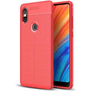 Xiaomi Mi Mix 2s Litchi Texture TPU Cover Rød