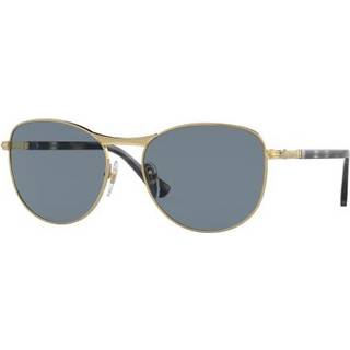 Persol Unisex PO1002S 515/56 Solbriller Metal Guld Blå Pantos Anti-blå lys