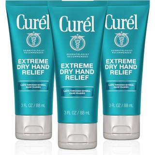 Curel Extreme Dry Hand Relief - Anbefalet af dermatologer, langtidsholdbar, duftfri, parabenefri håndcreme, 3 oz (3-pak)