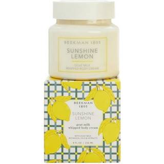 Beekman 1802 Sunshine Lemon pisket kropscreme - duftende - 8 oz - fugter beroliget og blødgør - med kokosnøddeolie og mangosfrømør - ingen irrita