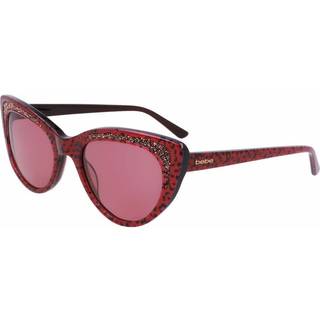 Bebe BB7242 650 55 Solbriller Kvinder Lyserød - Dark Pink Glittery Animal Pattern Lamina - 55mm