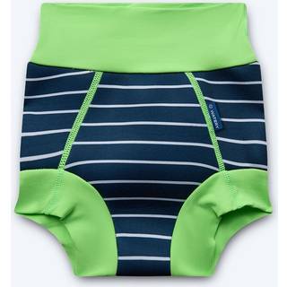 Watery blebadebukser til børn - Neoprene Swim Nappy - Green Stripes