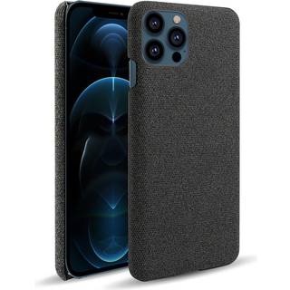 iPhone 13 Pro KSQ Stof Plastik Bagside Cover - Sort