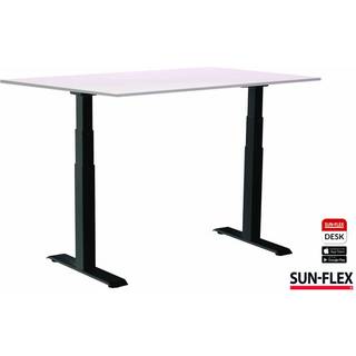 Sun-Flex Easydesk VI hæve-sænkebord 160x80cm hvid med sort stel