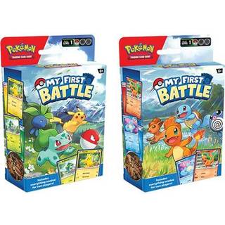 Pokemon: My First Battle startersæt 2023 - Bulbasaur vs Pikachu eller Charmander vs Squirtle - Bulbasaur vs Pikachu