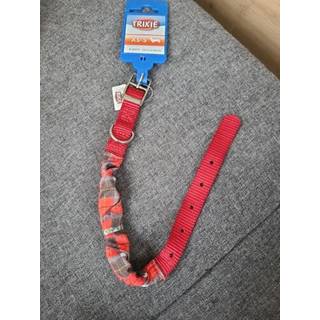Nylonhalsbånd med klud, XS–S: 25–31 cm/15 mm, rød