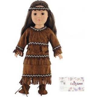Emily Rose 18 tommer dukke t?j t?j - 18 -in dukke indiansk outfit kostume s?t passer til de fleste 18 dukker | Inkluderer dukkesko og tilbeh?r |