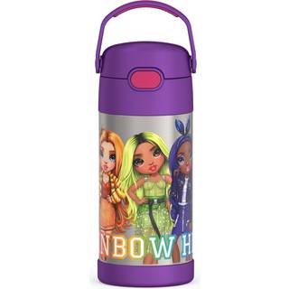 Thermos Funainer 12 ounce rustfrit stål vakuum isoleret børn halm flaske regnbue høj