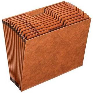 Staples 595369 Heavy-Duty Expanding File Jan-dec indeksbrevst?rrelse brun