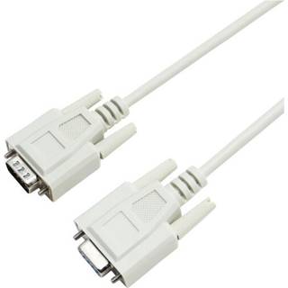 Eletra RS232 DB9 M - F 1M kabel, grå ➞ På lager - klar til levering