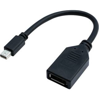 Eletra DisplayPort 1,2 F - Mini Dp M 0,2M kabel, sort ➞ På lager - klar til levering