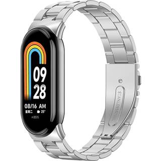 Xiaomi Smart Band 8 Rustfrit Stål Rem - Sølv