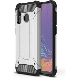 Samsung Galaxy A30 Armor Guard Hårdt Plastik Cover - Sølv
