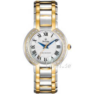 Bulova 98R161 Fairlawn Hvid/Gul guldtonet stål Ø30 mm