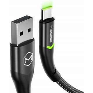 USB til USB-C Mcdodo Magnificence CA-7960 LED-kabel, 1m (sort)