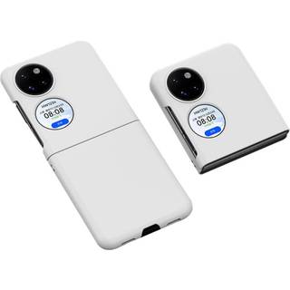 Huawei P50 Pocket Hårdt Plastik Cover m. Gummi Belagt Overflade - Hvid