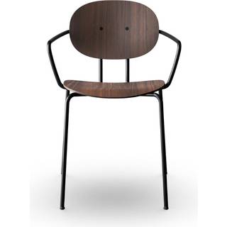 Sibast Furniture Piet Hein Spisebordsstol Sort med Armlæn Valnød