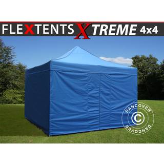 Foldetelt FleXtents Easy up pavillon Xtreme 50 4x4m Blå, inkl. 4 sider