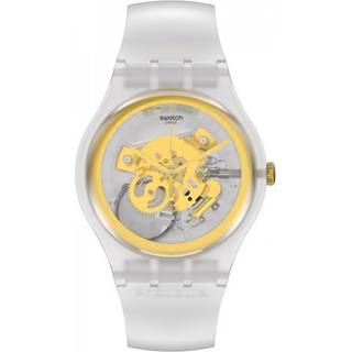 Swatch MY TIME New Gent Transparent Dial Silicone Strap Unisex Watch SVIZ102-5300