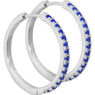 BLUE DARLING 25 MM HOOPS | SILVER