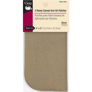Dritz Heavy Canvas Iron-on Patches 5 x 5-tommer 2 tæller sten