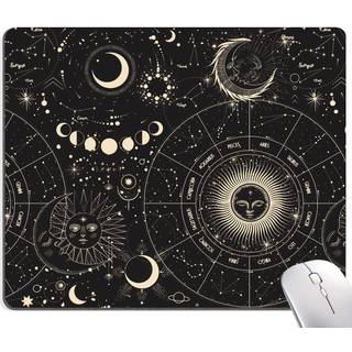Armanza Mouse Pad Black Moon Sun Design Mouse Pad Vaskbar firkantet klud Mousepad til spilkontor Laptop LAGT-SLIP GUBBER BASE COMPUTER MUSE PADS