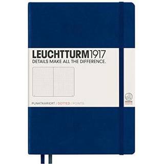 Leuchtturm1917 - Notebook Hardcover Medium A5-251 nummererede sider til skrivning og journalf?ring (Navy prikket)