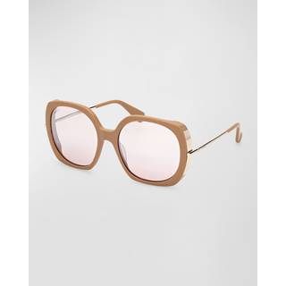 Max Mara MM0079 46X 58 Solbriller Kvinder Brun - Shiny Light Brown - 58mm