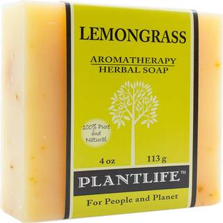 Plantlife Lemongrass Bar Soap - Fugtgivende og beroligende s?be til din hud - h?ndlavet ved hj?lp af plantebaserede ingredienser - lavet i Califo