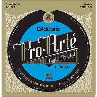 D'Addario Guitar Strings - Pro -Arte Classical Guitar Strings - EJ46LP - Nylon Guitar Strings - Sølvbelagt Wrap Composite Core Clear Nylon Treble