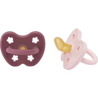 Hevea Sut, 3-36 mdr, Ortodontisk, Powder Pink & Rosewood - 2 stk.