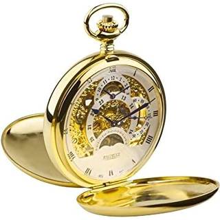 Jean Pierre G254PM Gold Plated Double Hunter Pocket Watch And Chain - W2204