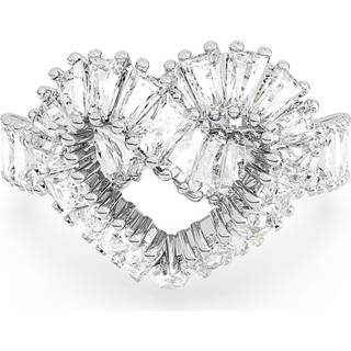 Matrix Ring, Verschiedene Schliffe, Herz, Weiß, Rhodiniert