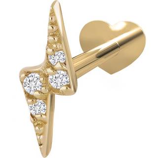 Nordahl Jewellery - PIERCE52 Labret ørestik m. lyn 14kt. guld
