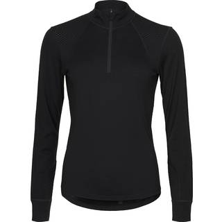 Catago - Madeleine merino langærmet half-zip t-shirt - Sort / L