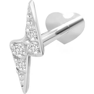 Nordahl Jewellery - PIERCE52 Labret ørestik m. lyn i sølv