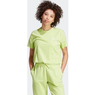 Scribble Embroidery Crop T-shirt - Pulse Lime / Black