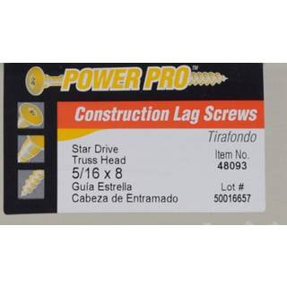 TV ikke-brandede genstande (hjemmeforbedring) 48093 Hillman Fasteners Lag Screw (15 Pack) 5/16 x 8 """"