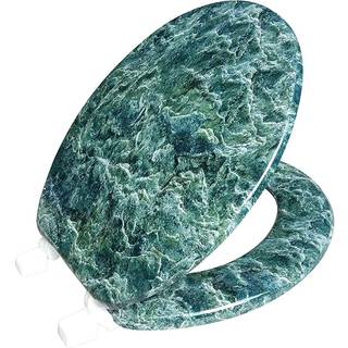 J&V tekstiler rundt toiletstol med let rent og skift h?ngsel (Jade)*