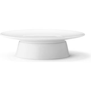 Malmö Porslin Pi Tallerken Med Fod 15 Cm - Middagstallerkner Porcelæn Hvid - CSA.10