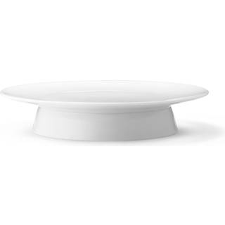Malmö Porslin Pi Tallerken Med Fod 20 Cm - Middagstallerkner Porcelæn Hvid - CSA.11