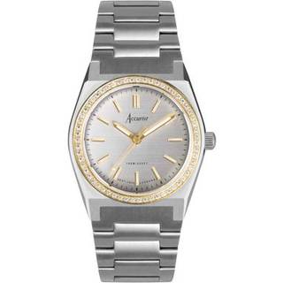 Accurist Women's Two Tone Silver Dial Watch - Silver